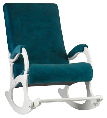 Кресло-качалка Бастион-4-2 арт. Goya teal Белые ноги