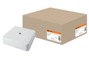 Коробка распаячная КР 75x75x20 ОП белая IP40 TDM /100 SQ1401-0203