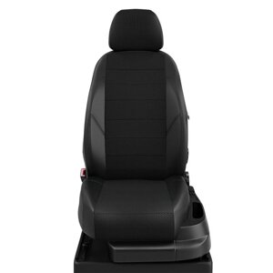 Авточехлы для Nissan Terrano 3 с 2014-2016 джип Задние спинка и сиденье единые, 4 подголовника. ( БЕЗ AIR-Bag перед