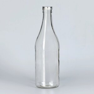Бутылка "Чекушка", с крышкой, стеклянная, 3.25л