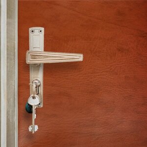 Комплект для обивки дверей 110 205 см: иск. кожа, поролон 3 мм, гвозди, коричневый, "Эконом"