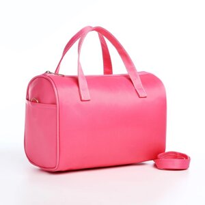 Косметичка-сумка Одноцвет, 26*13*18, отд на молнии, н/карман, дл ремень, розовый
