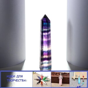 Кристалл из натурального камня "Фиолетовый флюорит", высота от 6 до 7 см