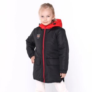 Куртка демисезонная детская, цвет чёрный, рост 134-140 см