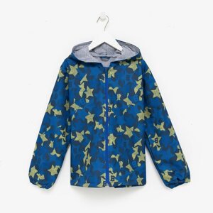 Куртка Ветровка для мальчика, цвет синий, рост 110-116 см