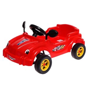 Машина-каталка педальная Cool Riders, с клаксоном, цвет красный 2887_Red