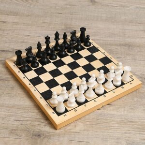 Настольная игра 2 в 1 "Лучший"29х29 см шахматы, шашки (король h=7.2 см, пешка h=4 см) микс