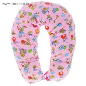 Подушка для беременных и кормления, цвет розовый микс