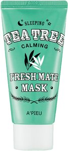 Успокаивающая ночная маска для лица A'PIEU Fresh Mate Tea Tree Mask (Soothing) 50мл