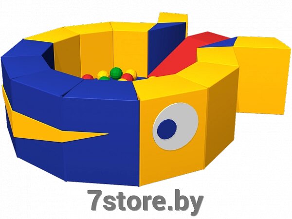Сухой бассейн "Кит (с горкой)" ДМФ-МК-16.18.00 от компании 7store - Ваш интернет-магазин - фото 1