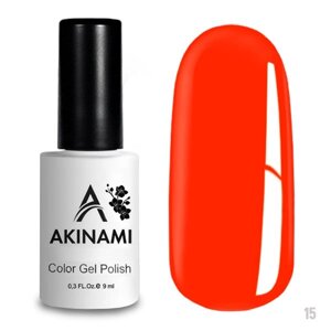 Гель-лак Akinami 9мл №15 Orange Red