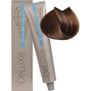 Крем-краска для волос 3DeLuXe Professional 7.7 Очень светлый коричневый кашемир 100мл