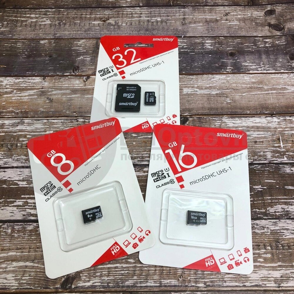Карта памяти 8GB Smartbuy micro SDНC 10 класс от компании TSmarket - фото 1