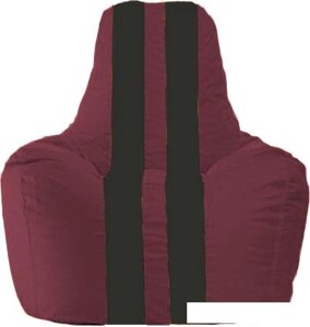 Кресло-мешок Flagman Спортинг С1.1-299 (бордовый/черный)