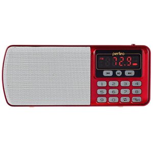 Радиоприемник perfeo егерь [i120-RED]FM+ MP3, слот microsd и USB