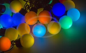 Светодиодная гирлянда LED шарики RGB 10 м Ø 50 мм