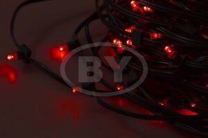 Светодиодная гирлянда Neon-night Клип лайт красный, между диодами 30 см /1М