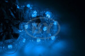 Светодиодная гирлянда Neon-night LED Galaxy Bulb String синий, черный каучук