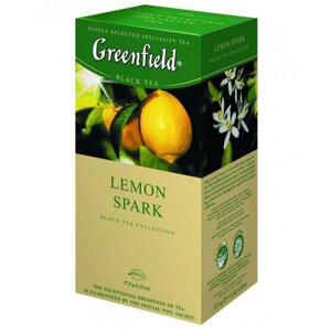 Чай "Greenfield" Lemon Spark, 25 пакетиков x2 г, черный