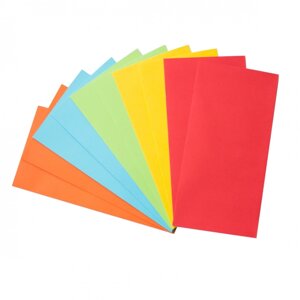 Набор конвертов цветных, C65, 10 шт, ассорти