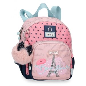 Рюкзак детский "Bonjour", XS, голубой, розовый