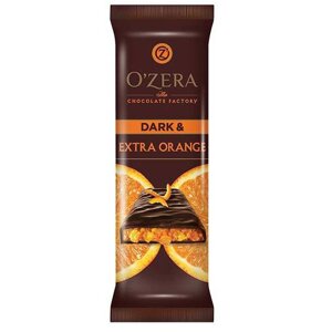 Шоколад горький "O`Zera Dark & Extra Orange", 40 г, с апельсином