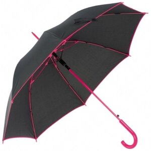 Зонт-трость "Paris", 103 см, черный, розовый