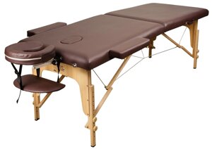 Массажный стол Atlas Sport складной 2-с деревянный 60 см + сумка в подарок (коричневый)