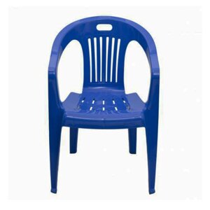 Пластиковый стул-кресло Комфорт-1 синий