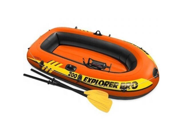 Надувная лодка двухместная Explorer PRO 200, 196х102х33 см + весла пластик. 122 см, насос ручной, INT (INTEX) от компании ЧТУП «АннаДекор» - фото 1