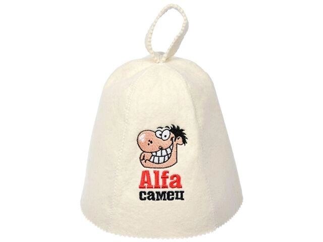 Шапка для бани и сауны "Alfa самец", "Банные штучки" из войлока (БАННЫЕ ШТУЧКИ) от компании ЧТУП «АннаДекор» - фото 1