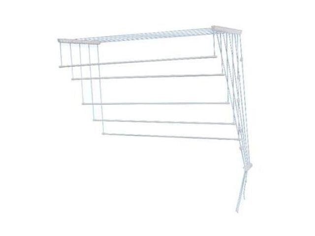 Сушилка для белья потолочная алюминиевая 1,8 м, 5 стержней, белая, PERFECTO LINEA (5 прутьев) от компании ЧТУП «АннаДекор» - фото 1