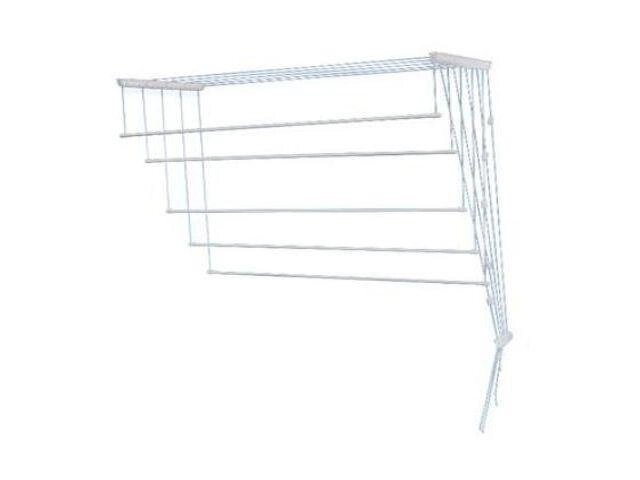 Сушилка для белья потолочная стальная 1,6 м, 5 стержней, белая, PERFECTO LINEA от компании ЧТУП «АннаДекор» - фото 1