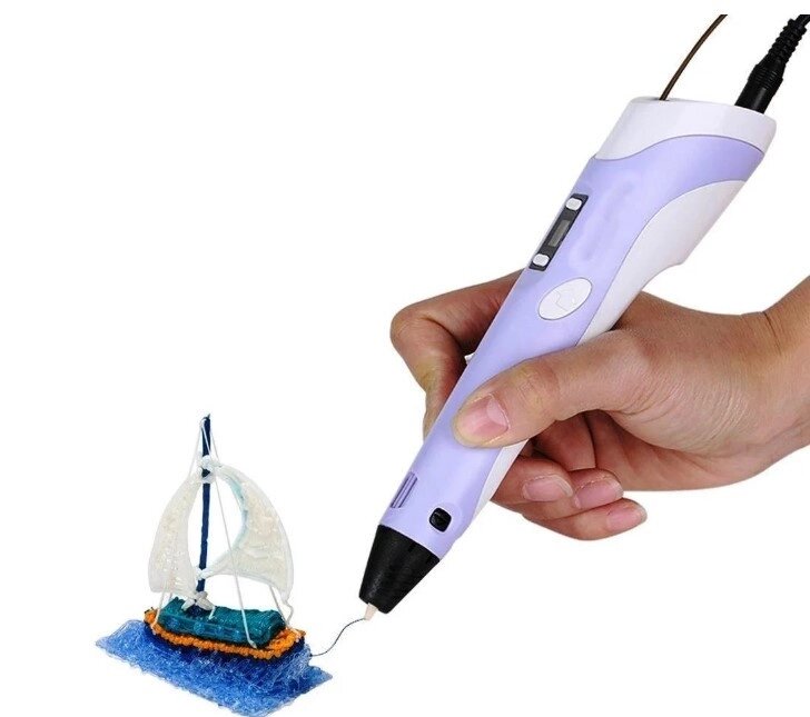 3D Ручка с LCD-дисплеем (2 поколение) 3DPEN-2 (голубая, фиолетовая, желтая) ##от компании## Sale Market - Магазин крутых цен! - ##фото## 1