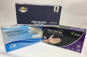 Перчатки одноразовые виниловые - 100 шт (50 пар), XL