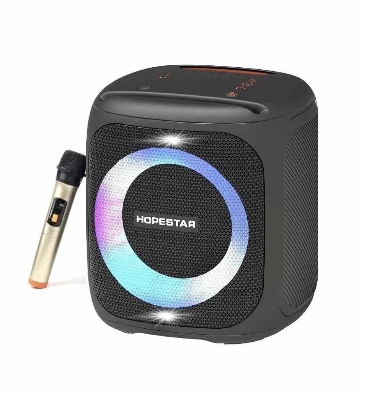 Портативная Bluetooth колонка Бумбокс Hopestar Party 100 с беспроводным микрофоном для караоке от компании Magicmarket - фото 1