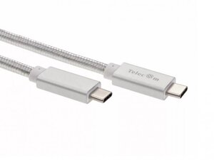 Аксессуар Telecom USB Type-C - USB Type-C 2m Silver TC420S-2M