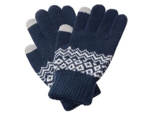 Теплые перчатки для сенсорных дисплеев Xiaomi FO Gloves Touch Screen р. UNI Blue