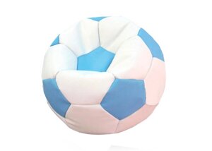 Кресло-мяч бело-голубой размер L