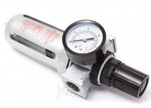 Фильтр влагоотделитель C индикатором давления для пневмосистемы 3/8"10bar температура воздуха 5-60С. 10Мк )
