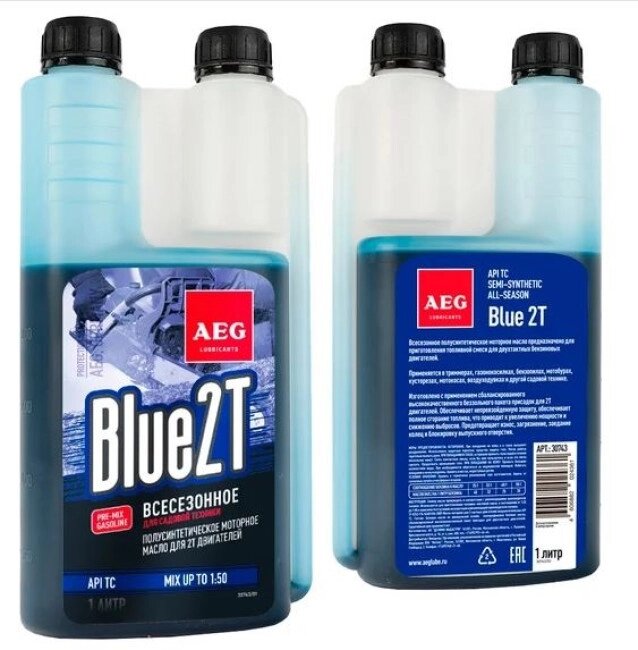 Моторное масло AEG Lubricants API TC Semi Synthetic Дозатор 1л от компании Techno Mops - фото 1