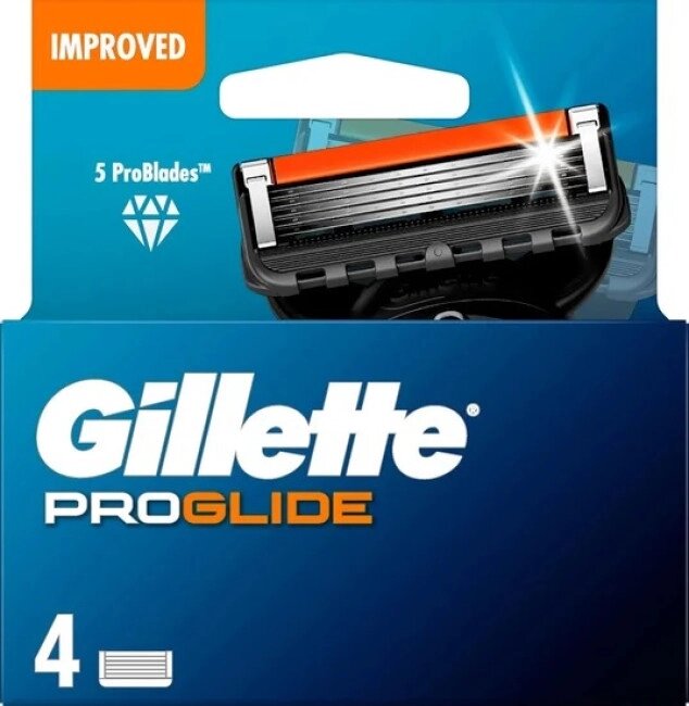 Сменные кассеты для бритья Gillette Proglide (4 шт) от компании Techno Mops - фото 1