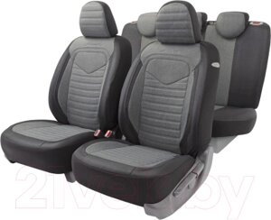 Комплект чехлов для сидений Autoprofi Linen LIN-1505 BK/D. GY
