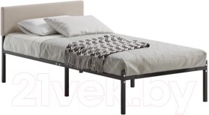 Односпальная кровать Домаклево Лофт с мягкой спинкой 80x200