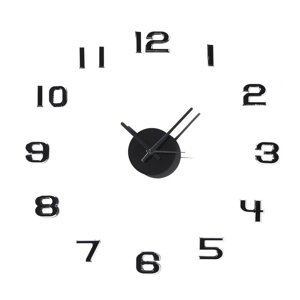 Часы-наклейка, серия: DIY, "Данбери", плавный ход, 1 АА, серебро