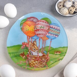 Подставка стеклянная для яиц Доляна «Пасхальный кролик», 2420,5 см, 10 ячеек