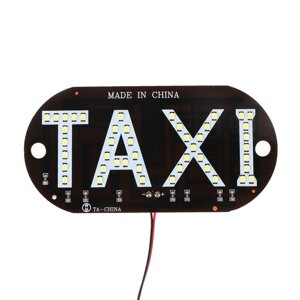 Светодиодный знак такси, 12 В, 45 LED, 136 см, провод 20 см, красный