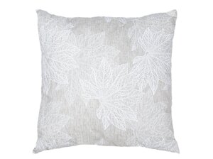 Декоративная льняная подушка RUSDECOR с принтом "Листья" 45*45