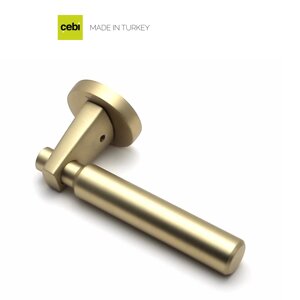 Ручки дверные CEBI HANA SMOOTH (гладкая) цвет MP35 матовое золото