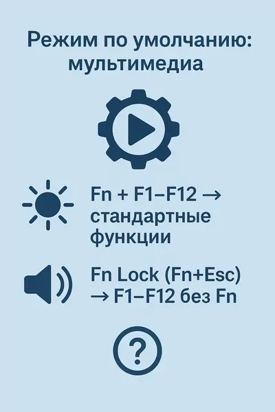 Как работает режим Fn на ноутбуке: инфографика